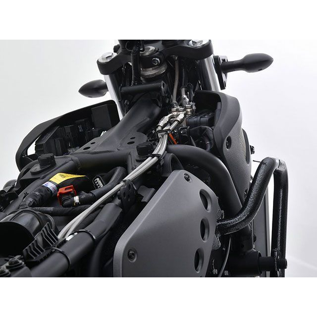 SWAGE-LINE PRO スウェッジラインプロ SAPB365FB フロントブレーキホースキット ブラックスモークコーティング XSR700 18-19 スウェッジラインプロ XSR700 リアブレーキホースキット（ステンレス