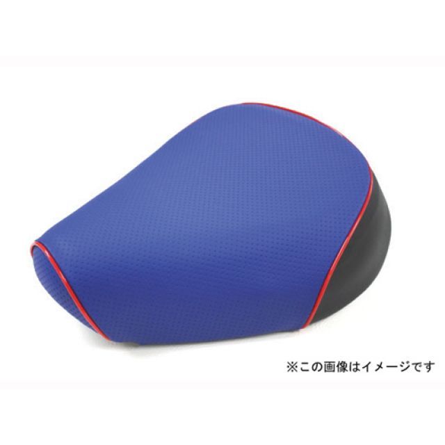 グロンドマン リード100 リード100（JF06） 国産シートカバー エンボスブルー タイプ 被せ 仕様 赤パイピング Grondement