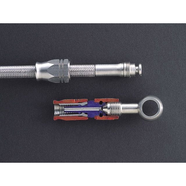 正規品／ハリケーン 汎用 アールズ アルミ製ブレーキホース Pタイプ 長さ：65cm メーカー在庫あり HURRICANE バイク