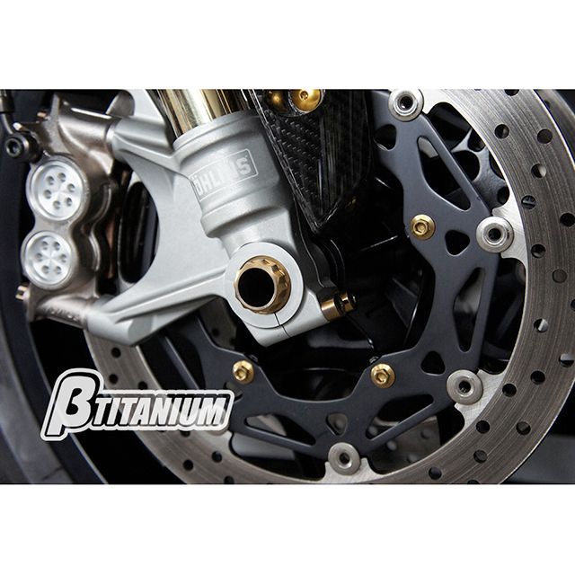 ベータチタニウム CBR1000RR CBR600RR フロントブレーキディスクローターボルトキット 仕様 ウッドブラウン（陽極酸化あり） βTIT…_3
