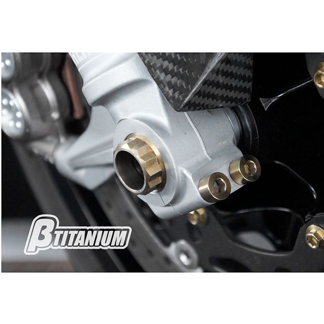 ベタチタニウム 1299/1199 Panigale/R/S フロントフォークピンチボルトキット 操作手順 マジョーラブルー（アノード燻すあり） 天天見せ掛け…