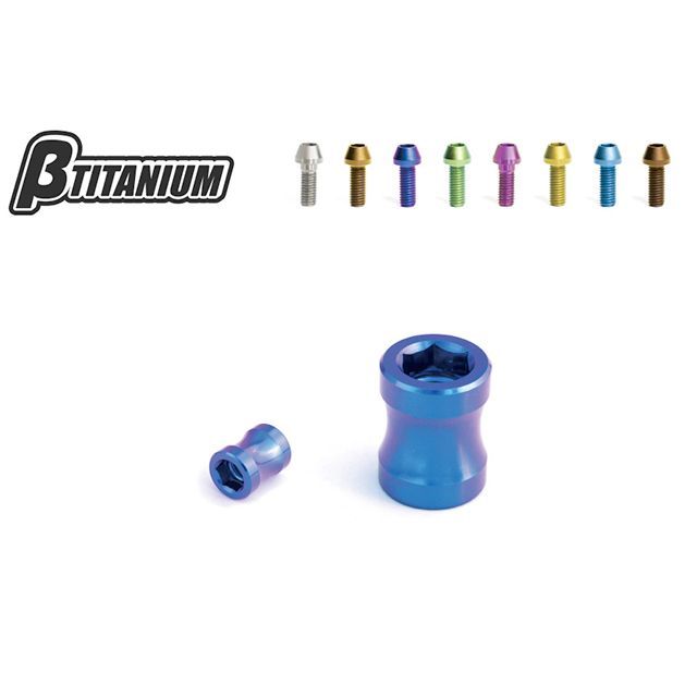 ベータチタニウム CBR250R エキゾーストスタッドナットキット 仕様 チタンシルバー（陽極酸化なし） βTITANIUM バイク