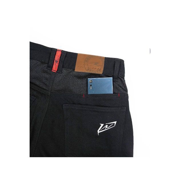 ラフ＆ロード RR7509LF ハーフメッシュストレッチブラックデニムパンツLF（ブラック） サイズ MW/30-36inch Rough&Road_7