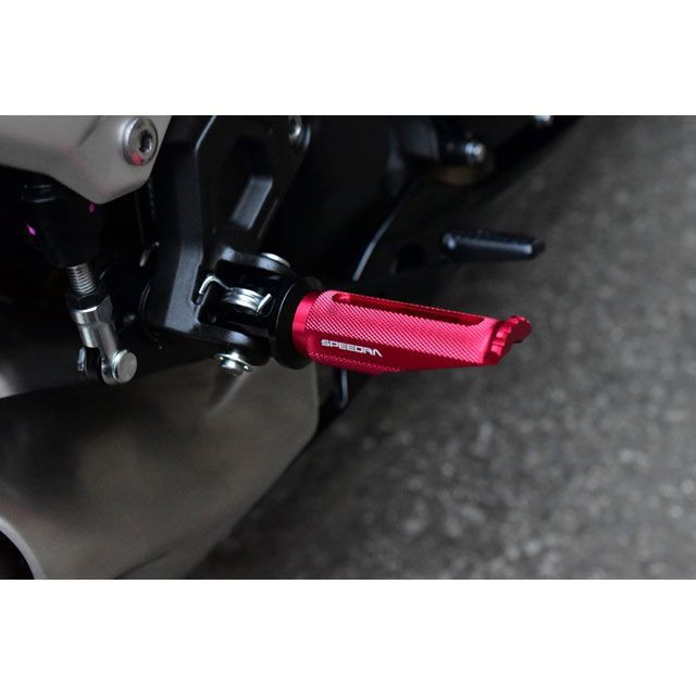 SPEEDRA アルミ削り出しステップ レーシングタイプ（取付部：シルバー/ステップバー：チタン） SPEEDRA バイクの通販は