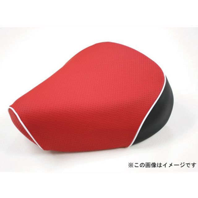 グロンドマン タクト タクト 国産シートカバー エンボスレッド タイプ 張替 仕様 白パイピング 型式 AF24 Grondement バイクの通販は
