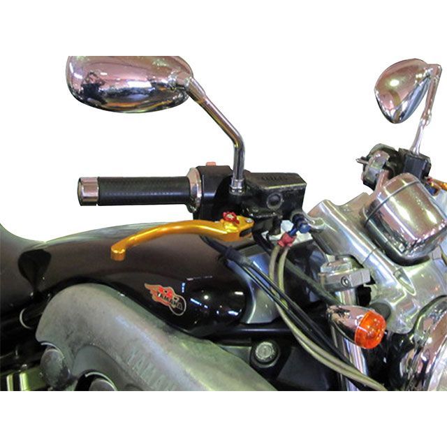 ユーカナヤ Ninja400/ニンジャ400 ツーリングタイプ アルミ削り出しビレットレバー（レバーカラー：ブラック） カラー 調整アジャスター：ゴ…_5