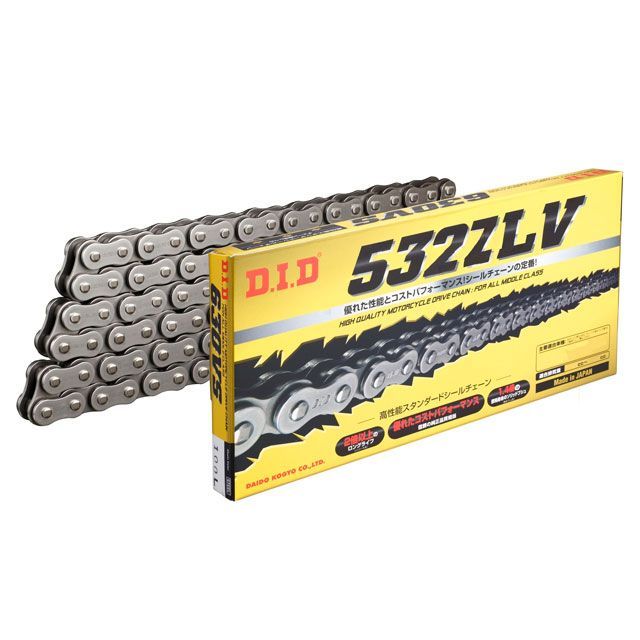 ディーアイディー 汎用 ストリートチェーン 532ZLV 軽圧入クリップジョイントタイプ リンク数 100L DID バイクの通販は