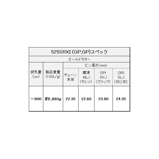 江沼チェーン 汎用 QXリングチェーン 525SR-X2（GP/GP） SLJ リンク数 120L EKチェーン