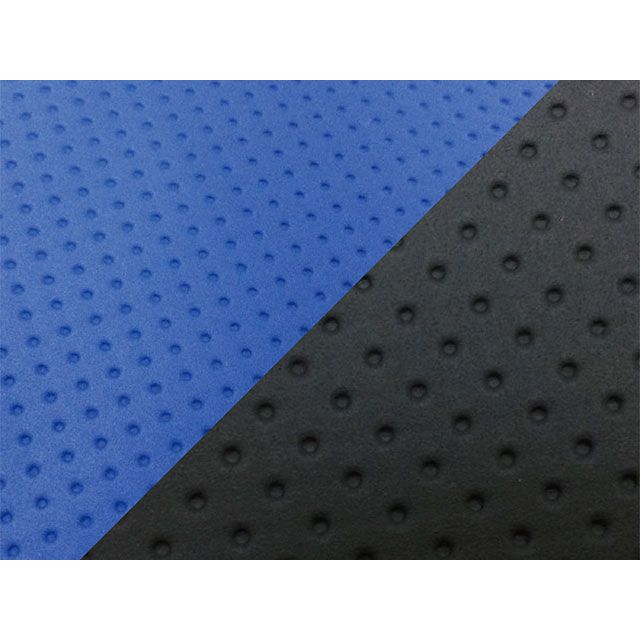 アルバ XR250 シート張替サービス/工賃・送料込/XR250（MD30）/生地色：座面エンボス青/サイド色：エンボス黒ツートン ALBA バイクの通販は