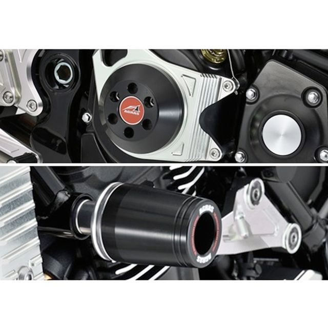 アグラス Z900RS レーシングスライダー 3点セット フレームφ50＋クラッチA ジュラコンカラー ホワイト タイプ ロゴ有 AGRAS