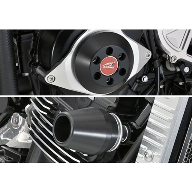 アグラス Z900RS レーシングスライダー 3点セット フレームφ60＋ジェネレターA ジュラコンカラー ブラック AGRAS バイクの通販は