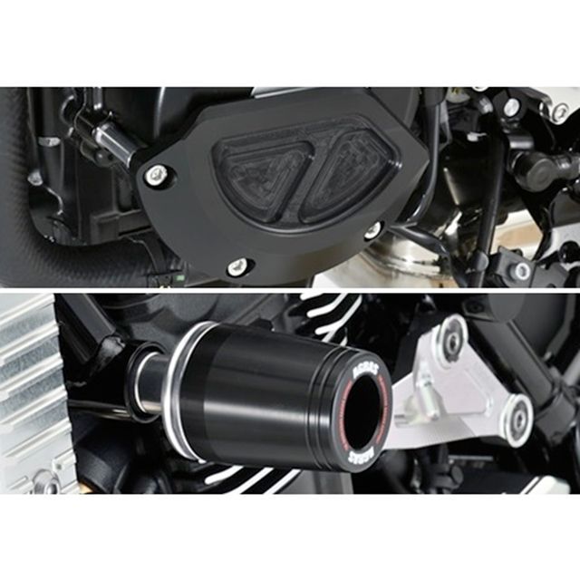 アグラス Z900RS レーシングスライダー 3点セット フレームφ50＋ジェネレターB ジュラコンカラー ホワイト タイプ ロゴ有 AGRAS