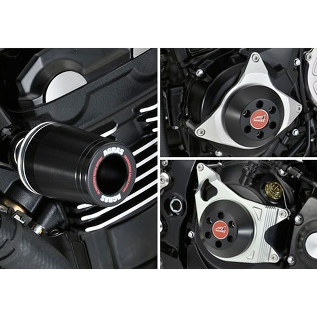アグラス Z900RS レーシングスライダー 4点セット フレームφ50＋ジェネレターA＋クラッチA ジュラコンカラー ブラック タイプ ロゴ無 A…の通販は