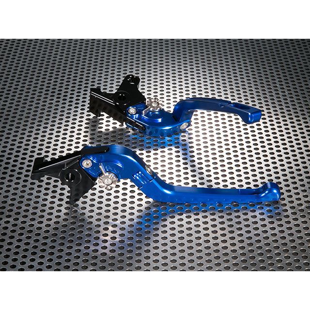 ユーカナヤ マジェスティ250 Rタイプ 可倒式 アルミ削り出しビレットレバー（レバーカラー：ブルー） カラー 調整アジャスター：ブルー U-KAN…