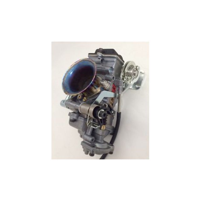 【メーカー直送】スーパーバイク 汎用 FCR用フルチタンファンネル スモールボディー用（28φ-33φ） 仕様 ソリッドピュア（焼き色なし） ファン…_1