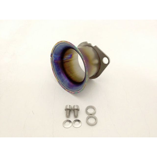 【メーカー直送】スーパーバイク 汎用 FCR用フルチタンファンネル スモールボディー用（28φ-33φ） 仕様 ソリッドピュア（焼き色なし） ファン…_5