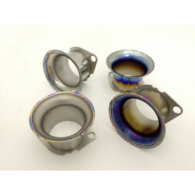 スーパーバイク 汎用 FCR用フルチタンファンネル スモールボディー用（28φ-33φ） 仕様 ポリッシュフレア（焼き色あり） ファンネルサイズ 3…の通販は