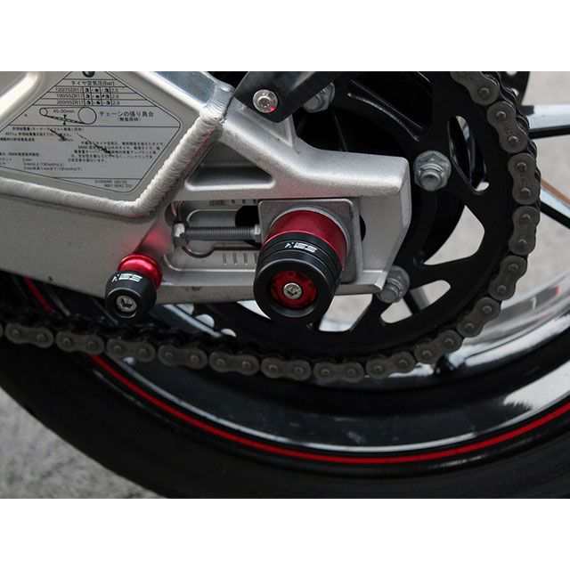 SPEEDRA リアアクスルスライダー カラー チタン SPEEDRA バイクの通販は