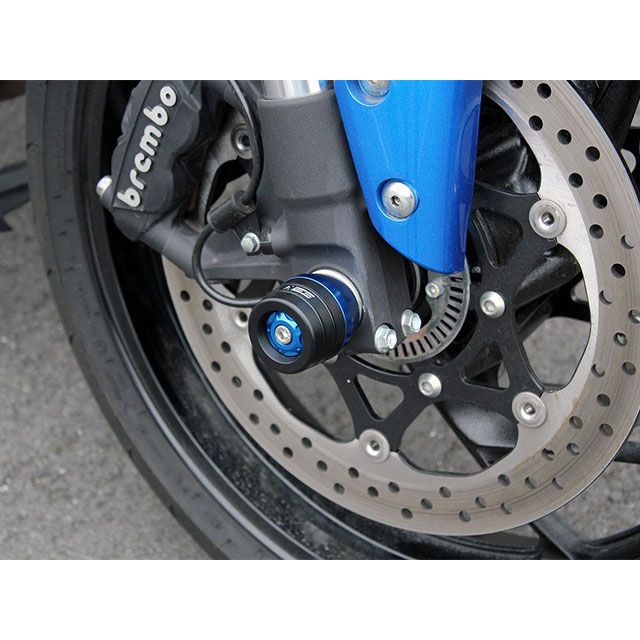 SPEEDRA GSX-S1000 GSX-S1000F フロントアクスルスライダー カラー ブルー SPEEDRA バイクの通販は