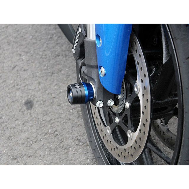 SPEEDRA GSX-S1000 GSX-S1000F フロントアクスルスライダー カラー ブルー SPEEDRA バイクの通販は