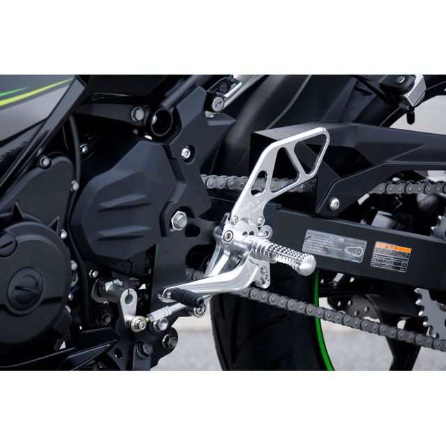 オーバーレーシング Ninja250 バックステップ 4ポジション（シルバー） OVER RACING バイク