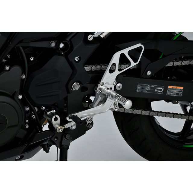 オーバーレーシング Ninja400 バックステップ 4ポジション（シルバー） OVER RACING バイク