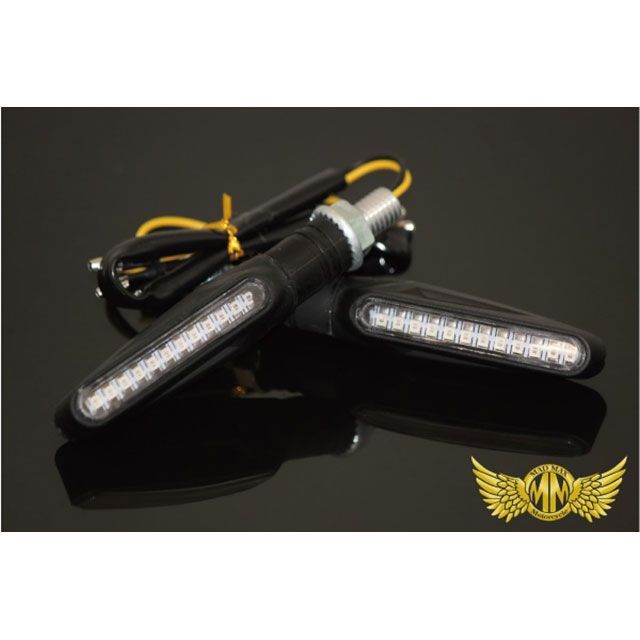 マッドマックス 汎用 LED12連 シーケンシャルウインカー ブラック/クリア 2個セット MADMAX バイクの通販は