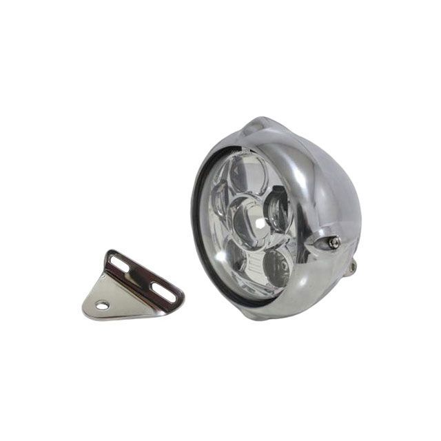 ガレージT&F ドラッグスター1100 5.75インチビンテージヘッドライト（ポリッシュ） プロジェクターLED仕様＆ライトステー（タイプA） キッ…の通販は 16,401円