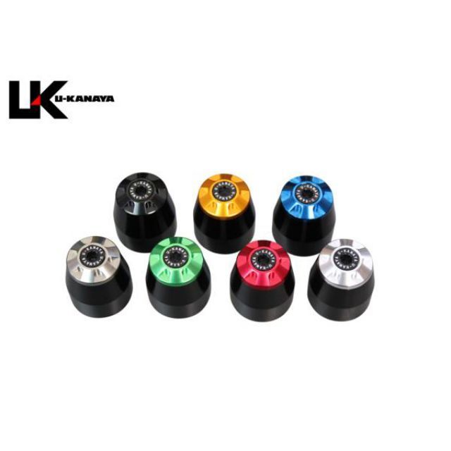 ユーカナヤ XMAX アルミビレットハンドルバーエンド（ブラック） カラー エンドキャップ：ブラック U-KANAYA