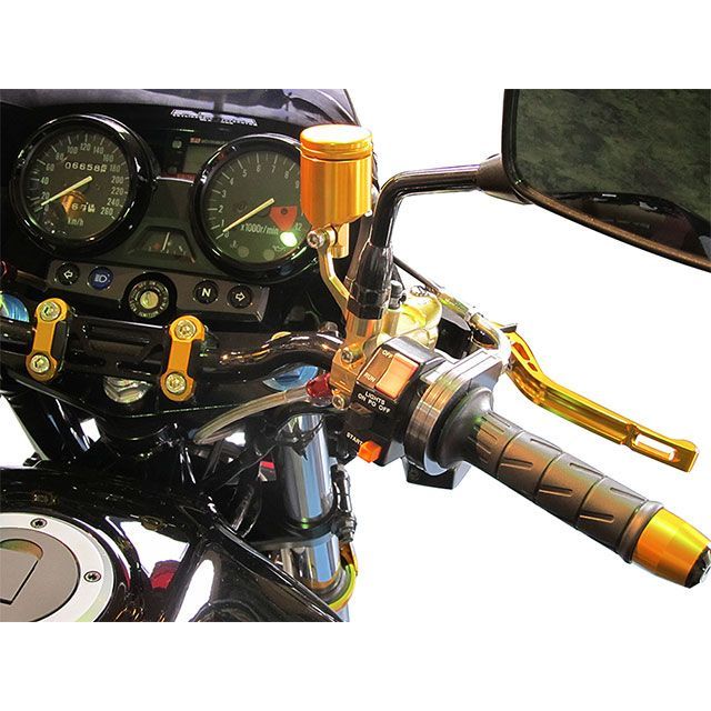 ユーカナヤ Z900RS GPタイプ アルミ削り出しビレットショートレバー（レバーカラー：ブルー） カラー 調整アジャスター：チタン U-KANAYA_4