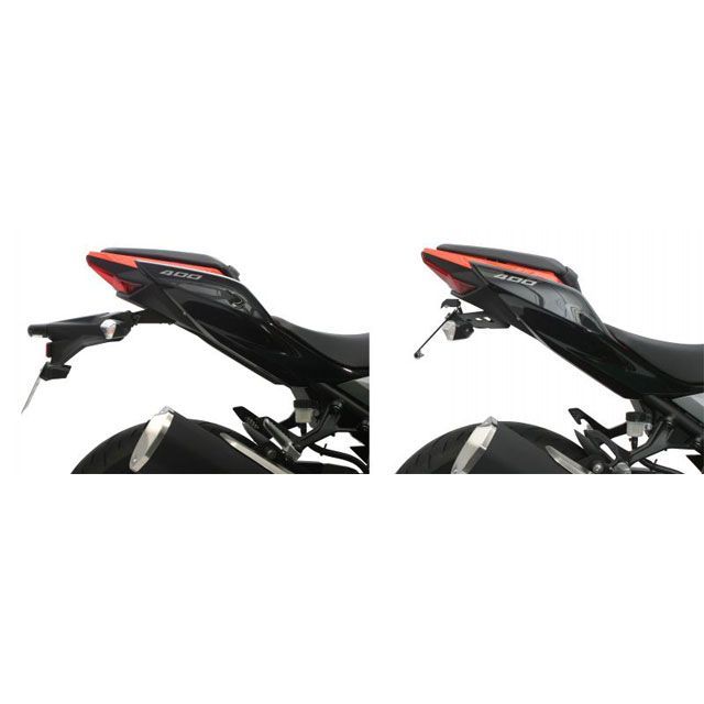 アクティブ Ninja250（ABS） Ninja400（ABS） フェンダーレスキット（ブラック）LEDナンバー灯付き ACTIVE_3
