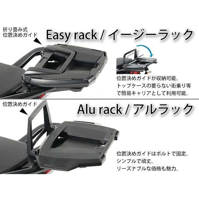 ヘプコ＆ベッカー Multistrada 1200/S Multistrada 1260/S トップケースホルダー（キャリア） Alurack/アル…