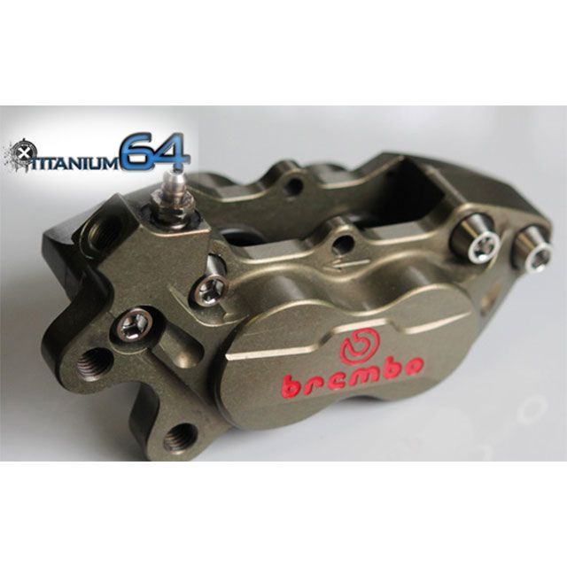 チタニウム64 汎用 ブレンボ40mmレーシングキャリパー用ブリッジボルト カラー ブライトシルバー TITANIUM64 バイクの通販は 5,295円