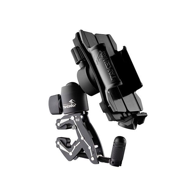 リーフイー＆テイクウェイ 汎用 エフロック ユニバーサルベストクランプ スマホホルダー＆アクションカメラクランプセット LeFH-e＆TAKEWAY