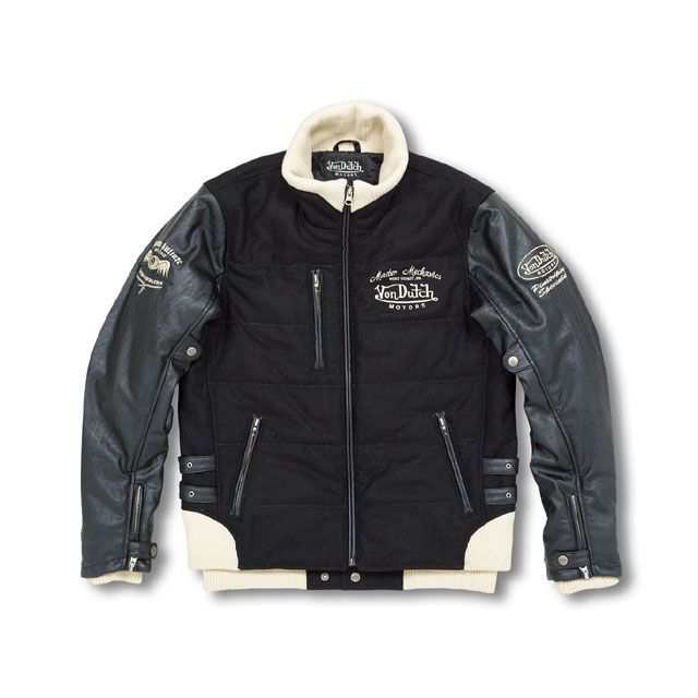 ボンダッチ 2015-2016秋冬モデル VOM-WM04 Melton Jackets カラー：アイボリー サイズ：XL VonDutch バイクの通販は