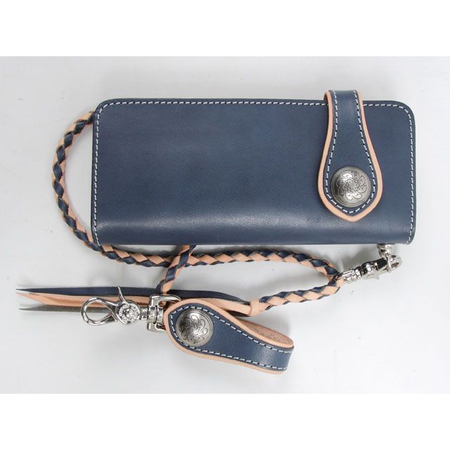 デグナー W-33A コンビネーションレザーウォレット カラー ネイビー/タン DEGNER