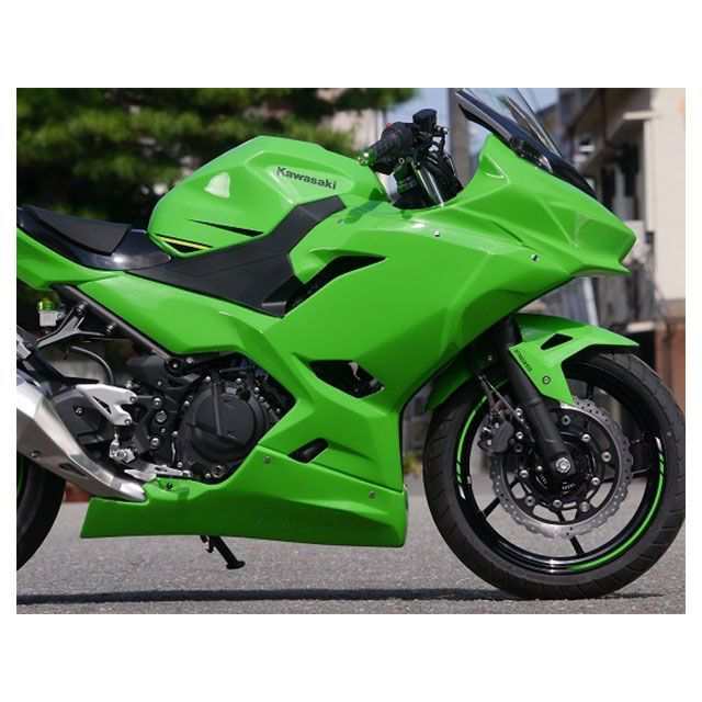 才谷屋ファクトリー Ninja250 フルカウル/レース 仕様 ライムグリーンゲル カウル接続部分 クィックファスナーver Saitaniya F…  - 外装