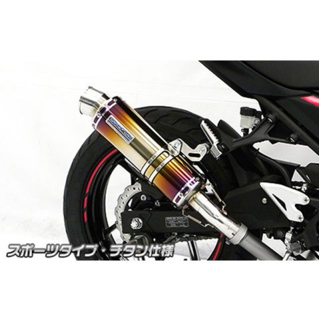 ウイルズウィン Ninja250 Ninja250（2BK-EX250P）用 スリップオンマフラー スポーツタイプ サイレンサー チタン仕様 Wir…