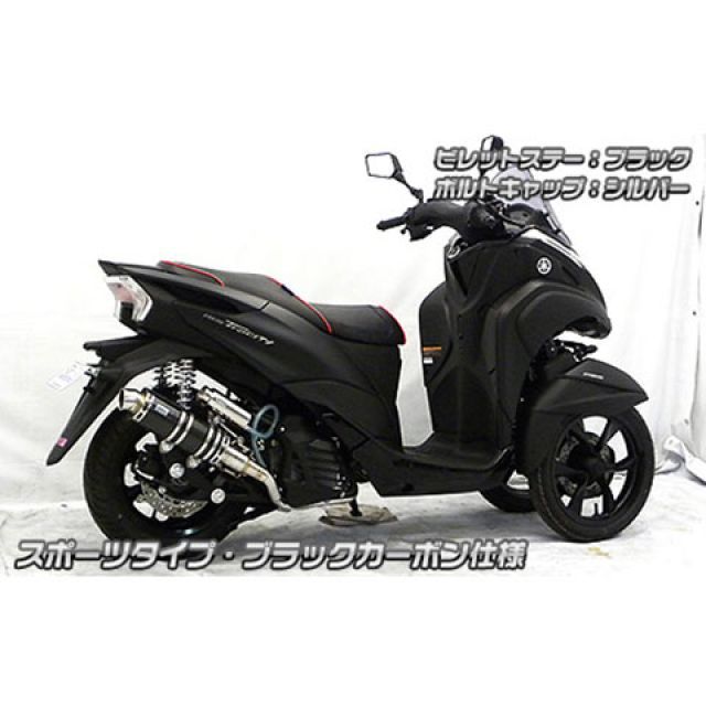 ウイルズウィン トリシティ125 トリシティ125（2BJ-SEC1J）用 アニバーサリーマフラー スポーツタイプ ブラックカーボン仕様 ビレットス…_3