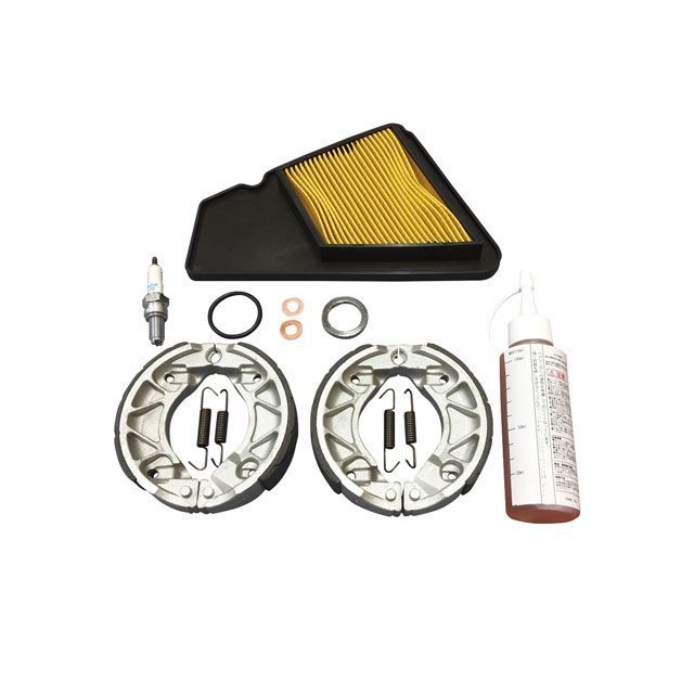 パフォーマンスリフレッシュキット(プラグ/フィルター/ブレーキシュー/ガスケット/ギアオイル等) クレアスクーピーAF55 ズーマーAF58 パフォーマンスリフレッシュキット(プラグ⁄フィルター⁄ブレーキシュー