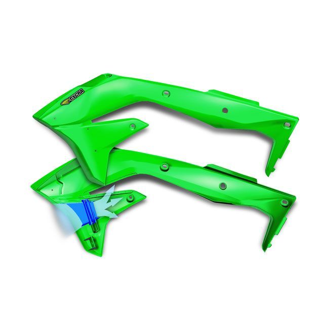 サイクラ KXF450 KAWASAKI パワーフローインテークラジエターシュラウド KXF450（16-17） カラー フローグリーン CYCRA