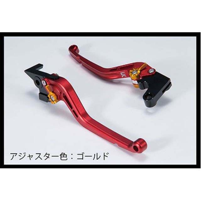 ユーカナヤ CBR600RR スタンダードタイプ アルミ削り出しビレットレバー 艶消しカラー（レバーカラー：マットレッド） カラー 調整アジャ