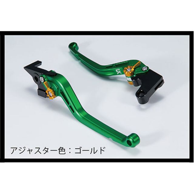 ユーカナヤ GSX250R スタンダードタイプ アルミ削り出しビレットショートレバー（レバーカラー：マットグリーン） カラー 調整アジャスター：マッ…