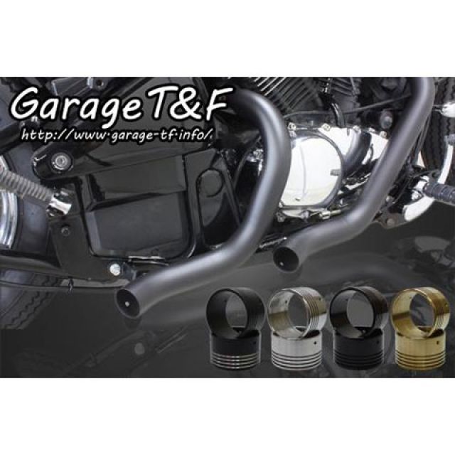 ⭐️オーダー確認用⭐️ ガレージT&F ターンアウトマフラー（ブラック） タイプ エンド付き