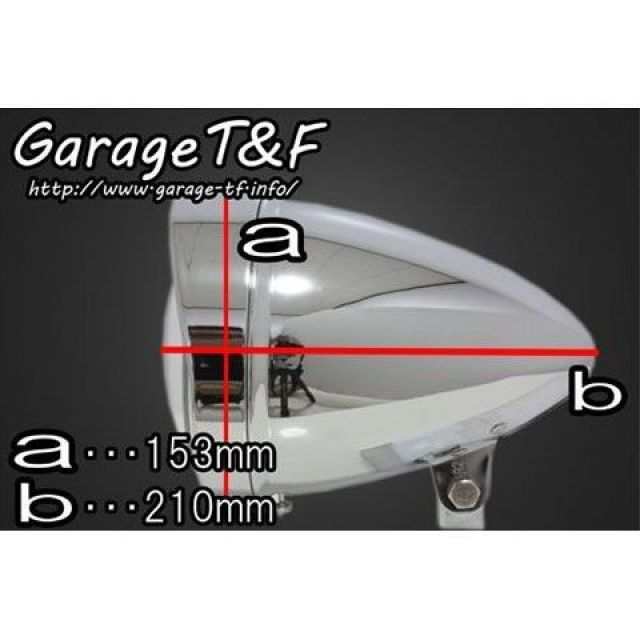 ガレージT&F グラストラッカー グラストラッカービックボーイ 5.75インチロケットライト（メッキ）＆ライトステー（タイプF） キット T&F