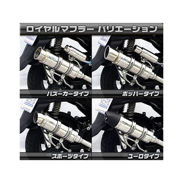 ウイルズウィン スウィッシュ スウィッシュ（2BJ-DV12B）用 ロイヤルマフラー ポッパータイプ オプション なし WirusWin_5