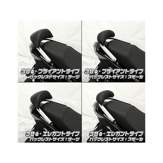 ウイルズウィン スウィッシュ スウィッシュ（2BJ-DV12B）用 バックレスト付 38φタンデムバー ブライアントタイプ バックレストサイズ ラー…_3