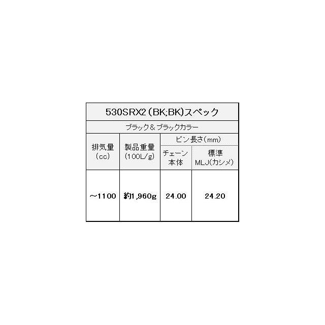江沼チェーン 汎用 ブラック＆ブラック チェーン 530SR-X2（BK/BK） MLJ リンク数 122L EKチェーン_4