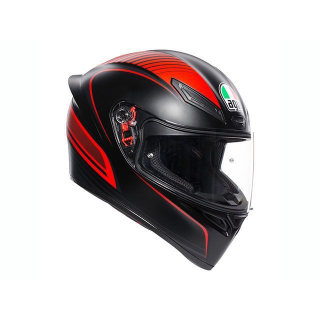 エージーブイ K1 002-WARMUP MATT BLACK/RED サイズ M AGV バイク