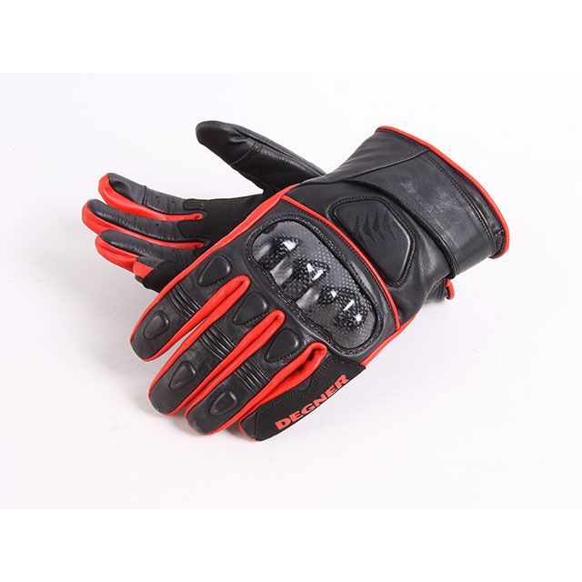 デグナー TG-44 ライディングレザーグローブ（レッド） サイズ XS DEGNER バイクの通販は 6,376円